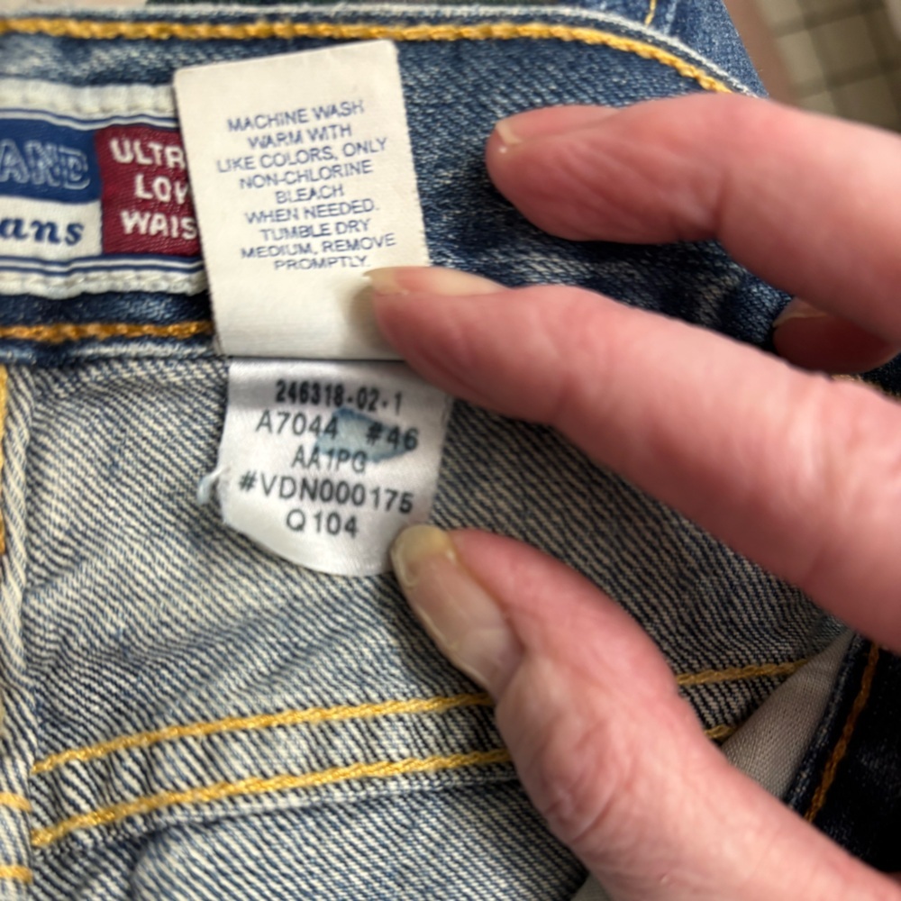 Vintage Old Navy Blue Jeans with Raw Hem - Picture 4 of 4
